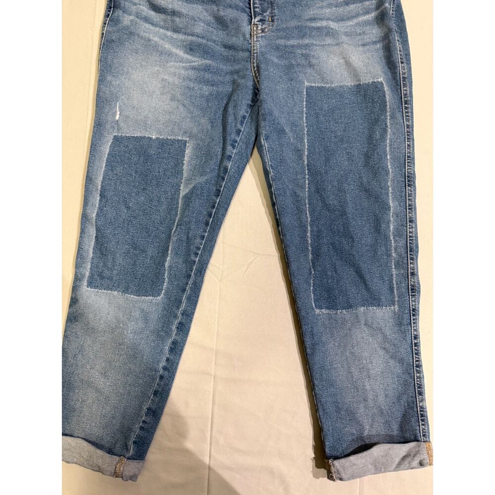 Levi Signature Heritage Boyfriend Jeans Womens 12 W31 Blue Stretch Cuffed - Picture 5 of 11